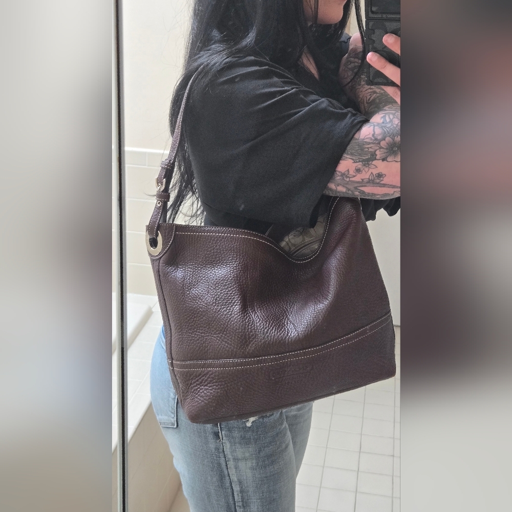 Coach Soho Hobo shoulder bag in brown maple pebbled leather silver hardware - Picture 7 of 7
